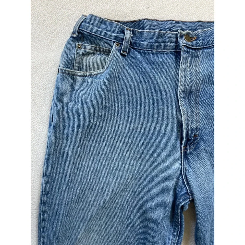 Vintage Made In USA Blue Sky Denim Co Mens 36x32 (33x30) Jeans 100% Cotton Rigid